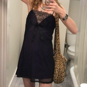 vintage 90s lacy mini dress by etam